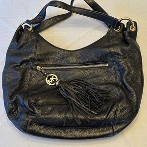 Michael Kors Black Hobo Bag with Tassel